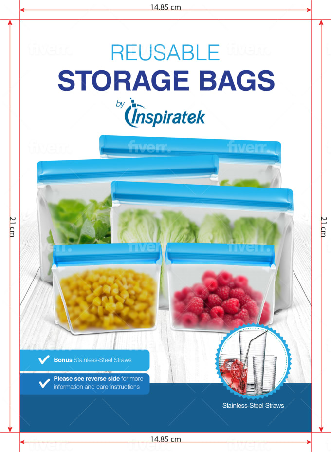 Inspiratek reusable on sale storage bags